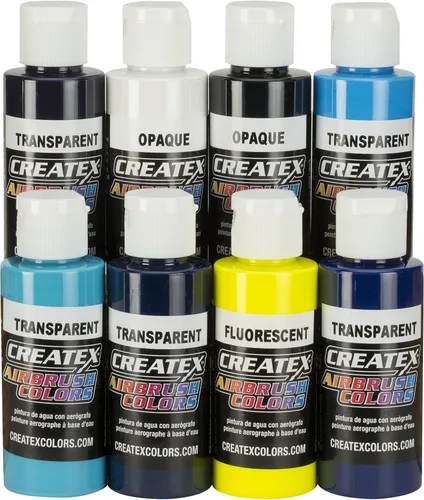 Vista 3 de Createx Colors - Set de pinturas para aerógrafos, colores primarios, 2 onzas