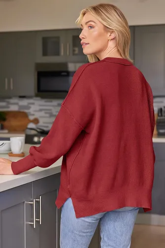 Vista 80 de Lillusory - Suéter extragrande con mangas de murciélago y cuello redondo para mujer, prenda moderna de otoño de tejido de punto sin botones