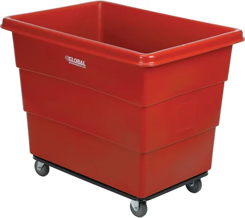 Vista 7 de Global Industrial 16 Bushel caja de plástico a granel camión, base de chasis de acero, 1000 libras. de capacidad, 4 in ruedas de goma que no maran