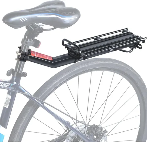 Vista 6 de Lumintrail Portaequipajes de bicicleta con capacidad de peso de 20 libras para bolsas de maletero y asa de liberación rápida