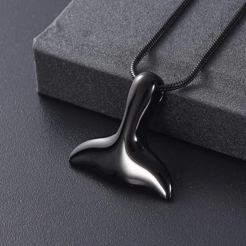 Vista 2 de Cremation Jewelry - Colgante de urna de cola de sirena, collar conmemorativo de recuerdo para cenizas humanas, soporte para medallón para mujeres