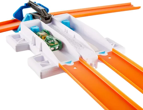 Vista 4 de Hot Wheels Taller Track Builder 2 Lane lanzador