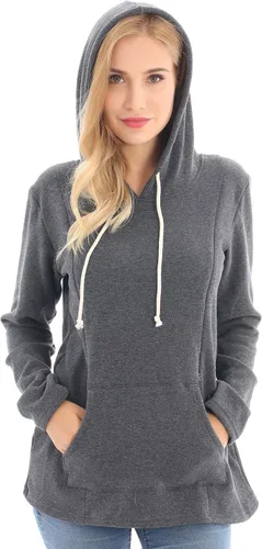 Vista 8 de Bearsland - Sudadera de lactancia y maternidad para mujer, con bolsillos y capucha