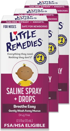 Vista 11 de Little Remedies Sterile Baby Saline Nasal Spray and Drops, 0.5 Fl Oz