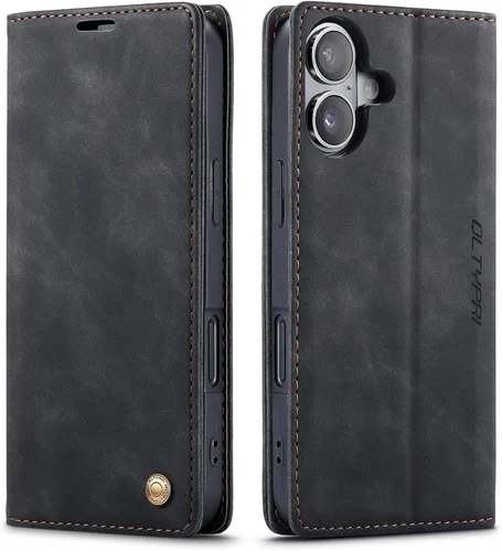 Vista 80 de QLTYPRI Para iPhone Air Case Wallet Con Tarjetero, Vintage PU Cuero Kickstand Cierre Magnético A Prueba De Golpes Folio Libro Funda Para IPhone 17