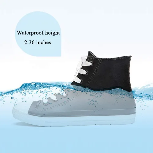Vista 7 de DKSUKO Botas de lluvia para mujer, impermeables, con cordones, antideslizantes, para jardín