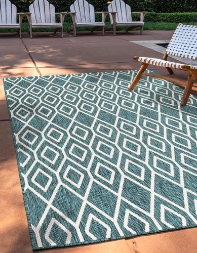 Vista 28 de Jill Zarin Outdoor Collection - Alfombra de área - Turcas y Caicos (2' 2" x 3' 1" Rectángulo Beige/Marrón)