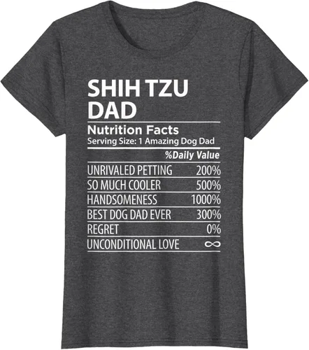 Vista 6 de Shih Tzu Dad - Camiseta divertida para dueño de perro Shih Tzu, Negro