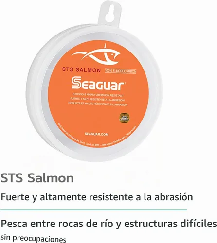 Vista 2 de Seaguar STS Salmon 100% Fluorocarbono Línea de Pesca Líder, carrete de 100 yardas, transparente, varios tamaños