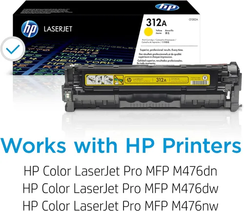 Vista 2 de HP Cartucho de tóner amarillo 312A Funciona Color LaserJet Pro MFP Serie M476 CF382A