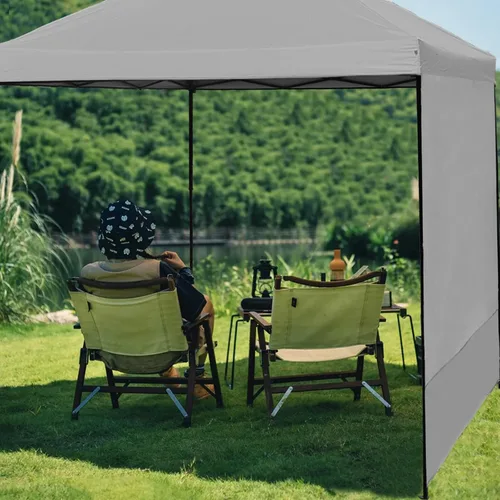 Vista 5 de NINAT Toldo de pared solar impermeable para toldo desplegable de 8 x 8 pies, carpa de carpa de pierna recta, toldos instantáneos para exteriores
