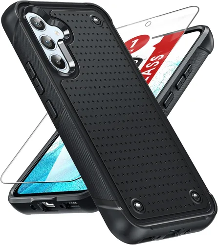 Vista 52 de LeYi Funda para Galaxy S21 FE-5G: Funda Samsung S21 FE con protector de pantalla, doble capa protectora de policarbonato duro y TPU suave Android