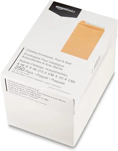 Vista 7 de Amazon Basics - Sobres para envíos de catálogo, cierre adhesivo, 6 x 9 pulgadas, marrón kraft, paquete de 500