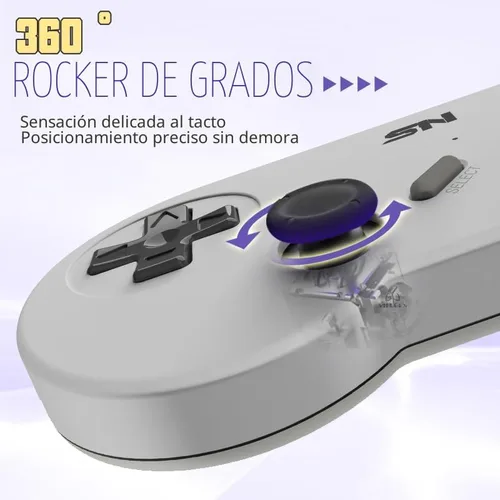 Vista 4 de Consola de videojuegos de 16 bits Super Máquina de Juegos con 5000 juegos clásicos incorporados Soporte HDMI 4K TV Plug Play Sistema de consola