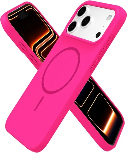 Vista 231 de Oakxco Funda de Silicona Mag Safe para iPhone 12 Pro Max, Funda Magnética Delgada y Fina Compatible con Carga Inalámbrica MagSafe, Bonita Funda