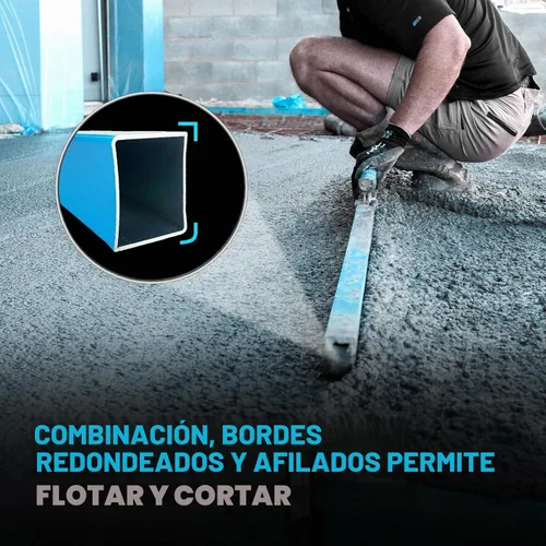 Vista 5 de OX TOOLS Serie Pro Nivel de concreto de 48 pulgadas con vial nivelador Aleación estructural resistente Mango ergonómico Ligero y reversible