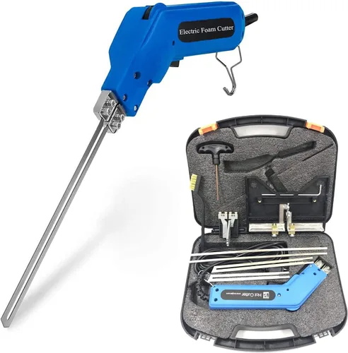 Vista 9 de Cuchillo cortador de espuma eléctrica de 110 V, esponja Peral, herramienta de corte de espuma peral, ranurado, refrigeración por aire, kit