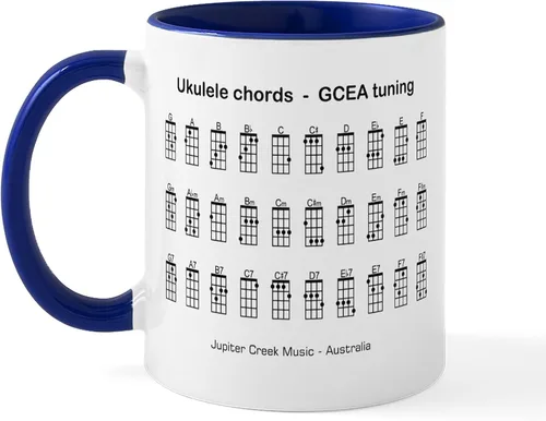 Vista 28 de CafePress Peace Love - Taza de café de cerámica para ukelele (11 oz (11.0 fl oz)
