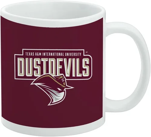 Vista 26 de Taza de cerámica con el logotipo principal de la Universidad Rider, taza de regalo novedosa para café, té y bebidas calientes, 11oz, blanca