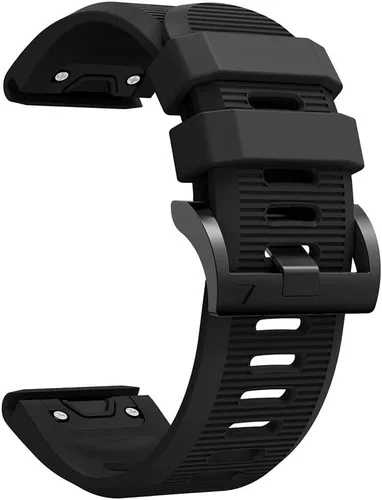 Vista 3 de REYDA Correa de silicona compatible con Garmin Tactix 7/7 Pro/Bravo/Charlie/Delta, correa de reloj de ajuste rápido de 1.024 in, pulsera deportiva