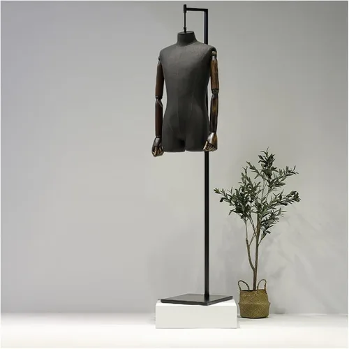 Vista 7 de Adjustable Dress Form Mannequin with Black Metal Stand - Ideal Tailor Dummy for Sewing, Jewelry Display & Photography - Perfect for Men's Fashion