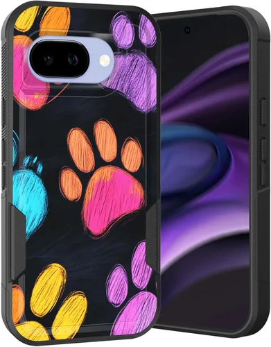 Vista 216 de Funda para Pixel 6A, Híbrida de Doble Capa de Servicio Pesado Resistente a Prueba de Golpes PC Duro + Funda Protectora de Silicona Suave para Google