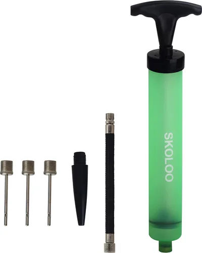 Vista 16 de SKOLOO Kit de inflador de bomba de aire portátil de 10 pulgadas con aguja, boquilla, manguera de extensión para fútbol, baloncesto, fútbol