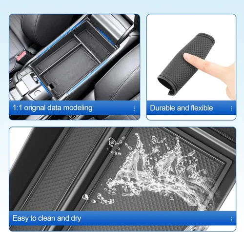 Vista 5 de SHAOHAO 2 unidades para Honda HR-V 2026 2027 Organizador de consola central y organizador inferior para Honda HR-V HRV 2023 2024 2025 2026 2027