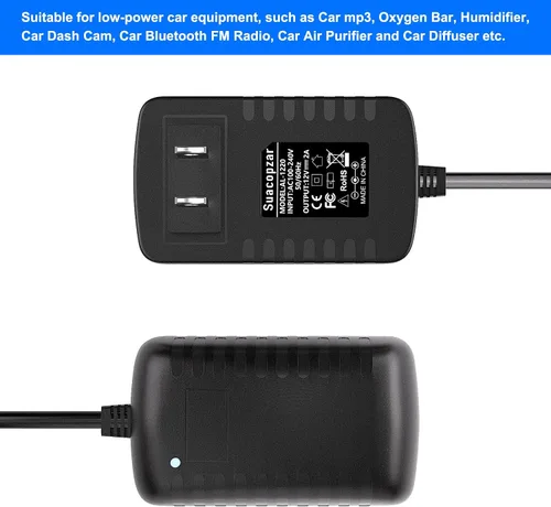 Vista 3 de Convertidor de CA a CC de 12 V 24 W, enchufe para encendedor de cigarrillos de automóvil, 100-240V a 12V 2A AC/DC adaptador de alimentación