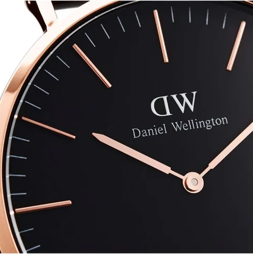 Vista 3 de Daniel Wellington Reloj Clásico Tela Oro Rosa (Poliéster)