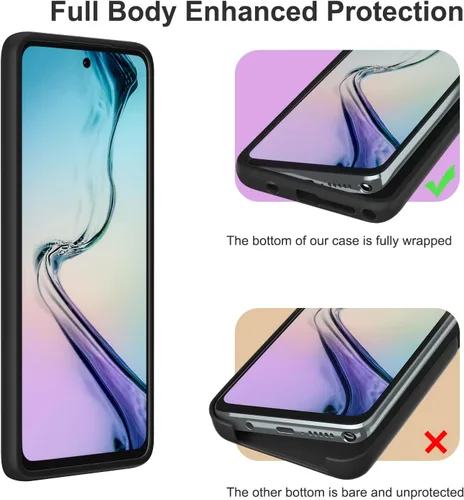 Vista 5 de Funda para Moto G Stylus 5G 2022 (no para versión 4G), silicona líquida suave protectora y forro de microfibra antiarañazos, a prueba de golpes Negro
