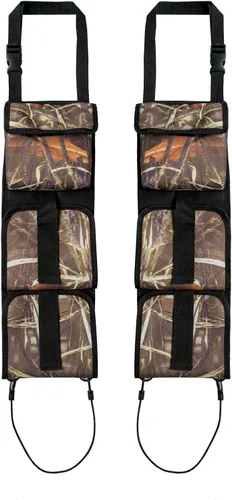 Vista 12 de Equipo de caza para asiento trasero de pistola, soporte para rifle de escopeta, organizador de pistolas con bolsillos, ajuste universal para camión