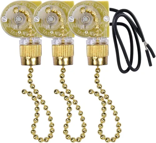 Vista 11 de Zing Ear ZE-109 - Interruptor de ventilador de techo, luz de dos cables de encendido y apagado con cables de cadena de tracción compatible