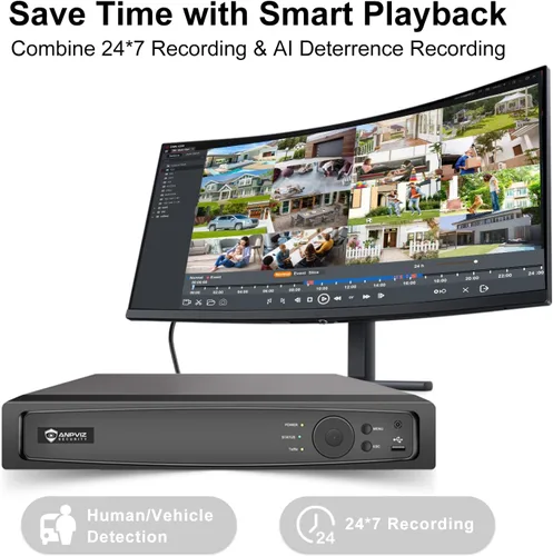 Vista 12 de Anpviz AI 12MP 8CH POE NVR (12MP/8MP/6MP/5MP/4MP/3MP/1080P) Grabador de video en red inteligente AI POE - Soporta hasta 8 cámaras POE de 12 MP