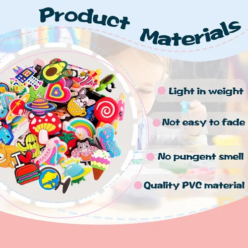 Vista 3 de Zddaoole 45 Piezas Decoraciones para Puntas de Lápices, Diferentes Clips Lindos para Lápices, Encantadores Accesorios para Lápices, Adornos a Granel