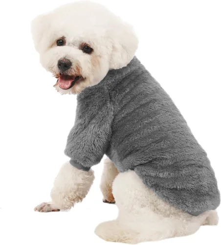 Vista 7 de Suéter para perro, paquete de 3 suéteres para perros pequeños, ropa para perros pequeños, hembras y machos, suéter ultrasuave y cálido