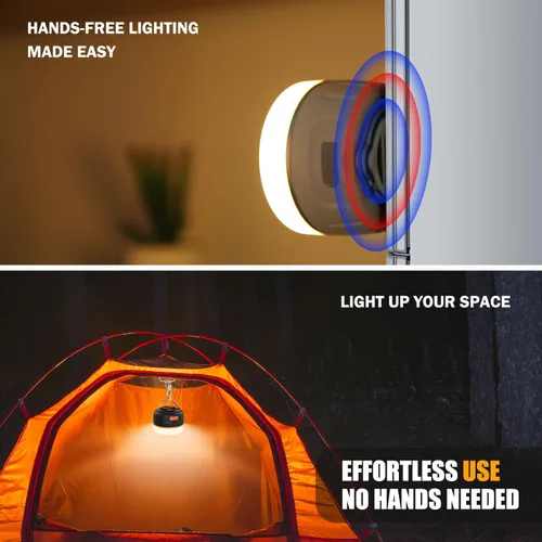 Vista 8 de Yonktoo Linterna de camping recargable, 300 horas de funcionamiento, 6400 mAh, IPX5 impermeable para tienda de campaña para camping, senderismo