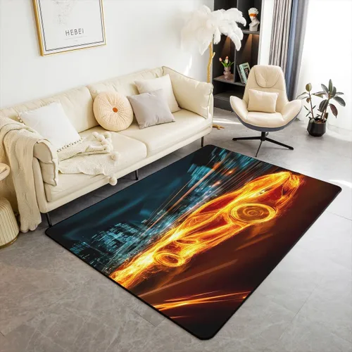 Vista 15 de Feelyou Alfombra de área con diseño de rosas de 3 x 5 para niños, con flores de Buterfly y luna, alfombra decorativa para dormitorio, niños, niñas