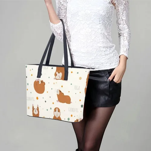 Vista 6 de Bolso de mano de piel de conejillo de indias para mujer, Multi