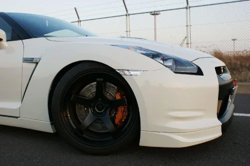 Vista 8 de iJDMTOY JDM - Kit de luz de marcador lateral frontal 3D ámbar transparente compatible con Nissan GT-R 2007 en adelante, alimentado por 30 diodos