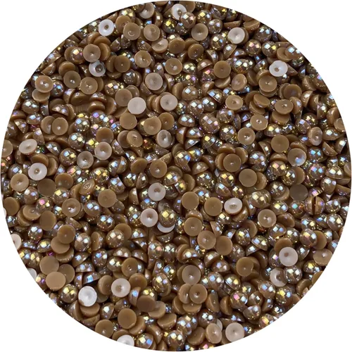 Vista 20 de 2000 piezas de cuentas de media perla de 3 mm para manualidades, cuentas de perla de parte trasera plana, cuentas semirredondas para joyería, arte