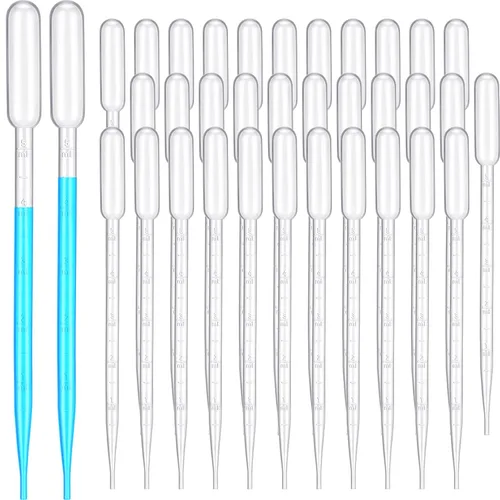 Vista 12 de Kingdder 500 piezas de pipetas de transferencia de plástico desechables graduadas para experimentos científicos, aceites esenciales, herramienta