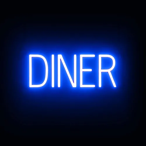 Vista 16 de SpellBrite HAMBURGERS Letrero para restaurantes Letreros relacionados con el comedor con aspecto de neón, luz LED roja 40.0 x 6.3 pulgadas Rojo