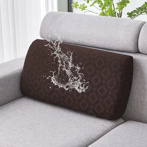 Vista 38 de Genina Fundas de cojín para sofá impermeables, fundas elásticas para sofá seccional, funda de cojín lavable, antideslizante, con parte inferior