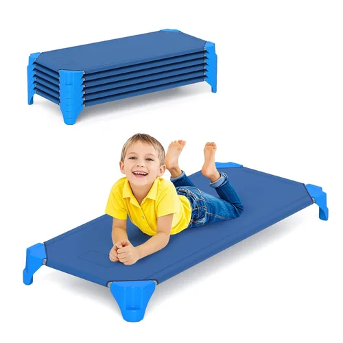 Vista 12 de Costzon Cunas apilables para guardería infantil preescolar (6 paquetes)
