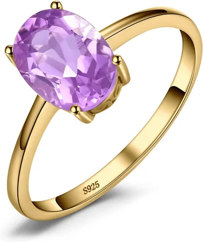 Vista 13 de JewelryPalace Anillos de compromiso solitarios de plata de ley 925 chapados en oro de 14 quilates con piedra natal de topacio azul citrino y piedras