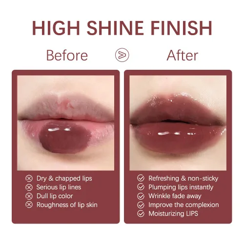 Vista 103 de BAISEN DIARY 2 en 1 doble punta mate delineador de labios y brillo de labios, lápiz combinado de labios marrón nude degradado, delineador de labios