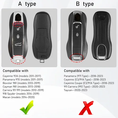 Vista 5 de Jaronx Funda compatible con llavero Porsche para Cayenne Panamera Macan 911