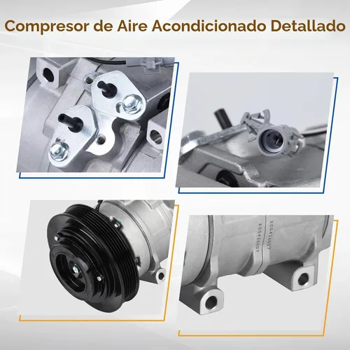 Vista 4 de PAROD Compresor de aire acondicionado CO27000C con embrague apto para Toyota Corolla 2003-2008, Matrix 1.8L L4 2003-2008