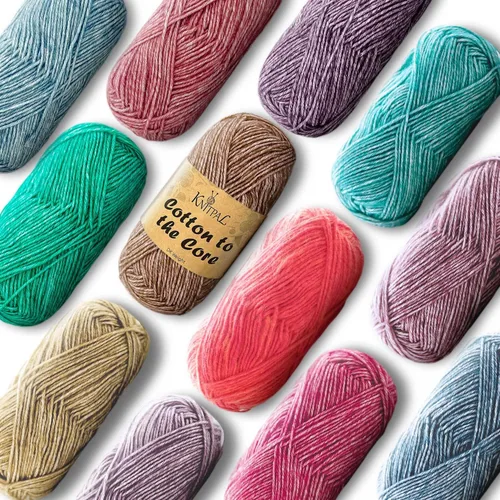 Vista 30 de Cotton to The Core - Hilo de algodón para ganchillo, paquete de 6 (852 yardas/10.58 oz), patrones gratuitos, apto para principiantes, hilo suave